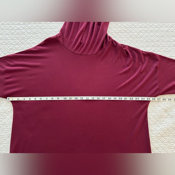 Burgundy Turtleneck Tunic by Sahalie - Picture 3 of 6
